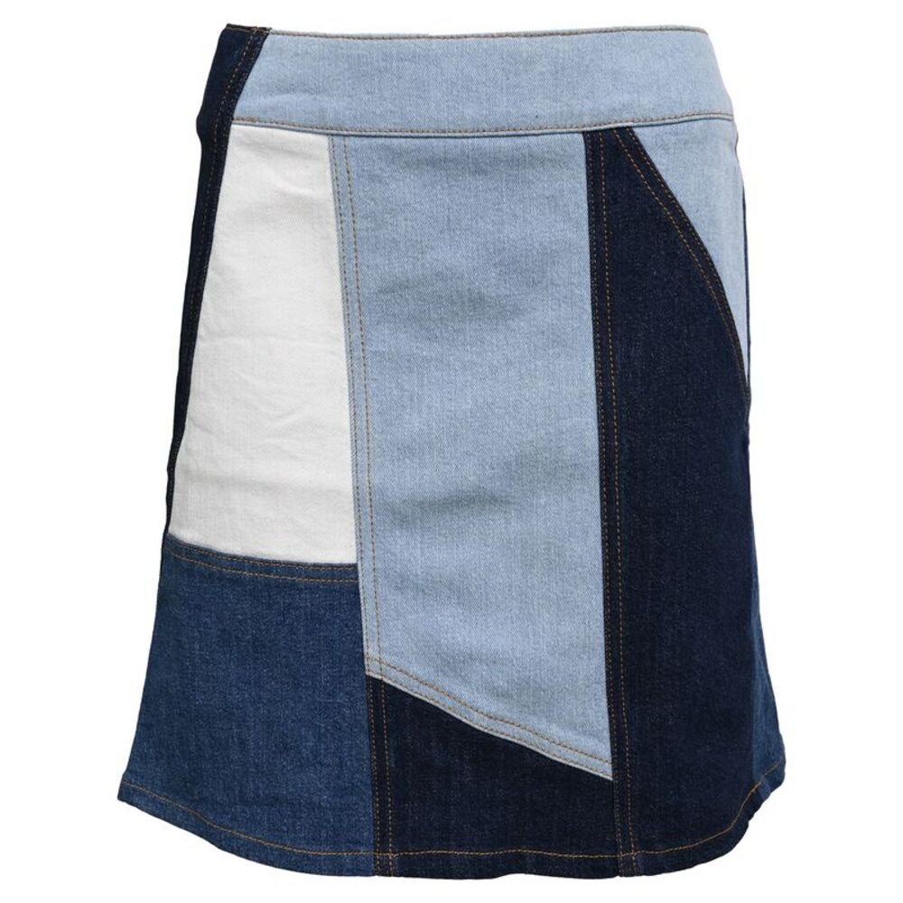 Victoria Victoria Beckham Patchwork Mini Skirt in Multicolor Cotton